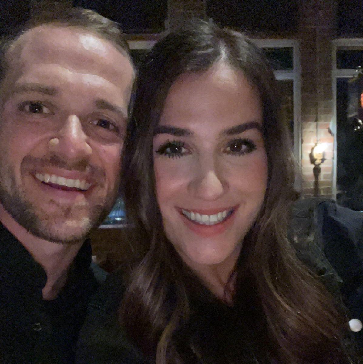 One of our many dinner dates together!