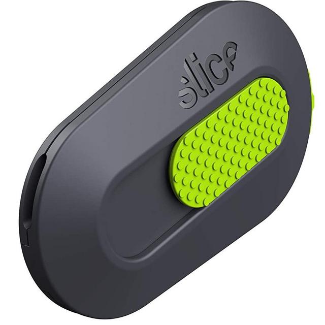 Slice 10514 Mini Box Cutter, Package & Box Opener, Safe Ceramic Blade Retracts Automatically, Stays Sharp Up to 11x Longer, Right or Left Handed, Keychain, Magnetic