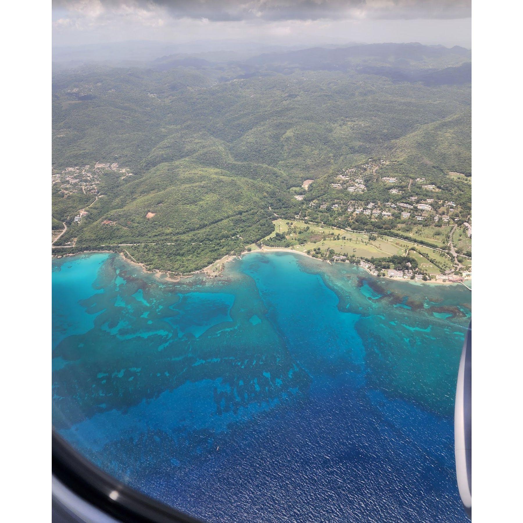 There’s nothing like soaring over Jamaica, watching the coastline, mountains, and sea come together in one unforgettable view.