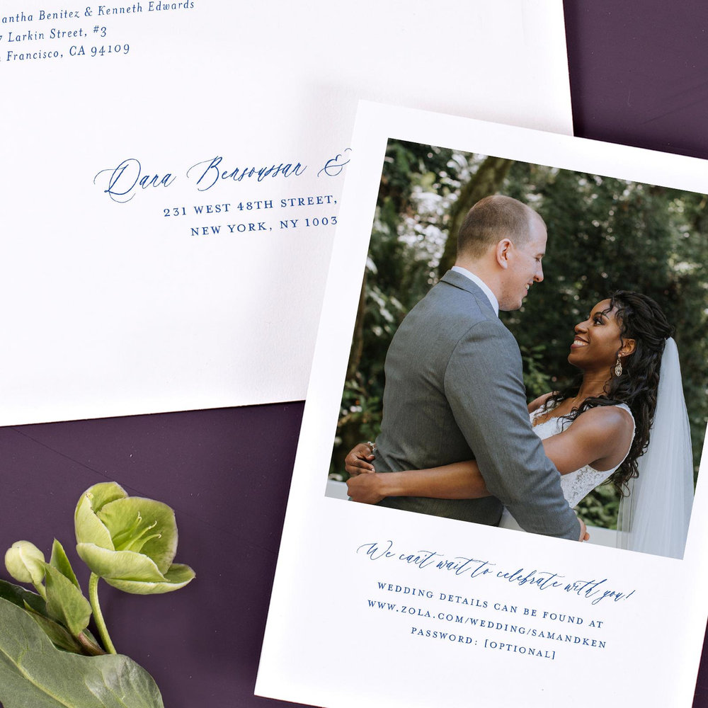 Lombardy Classic | Cobalt | Zola Wedding Invitations