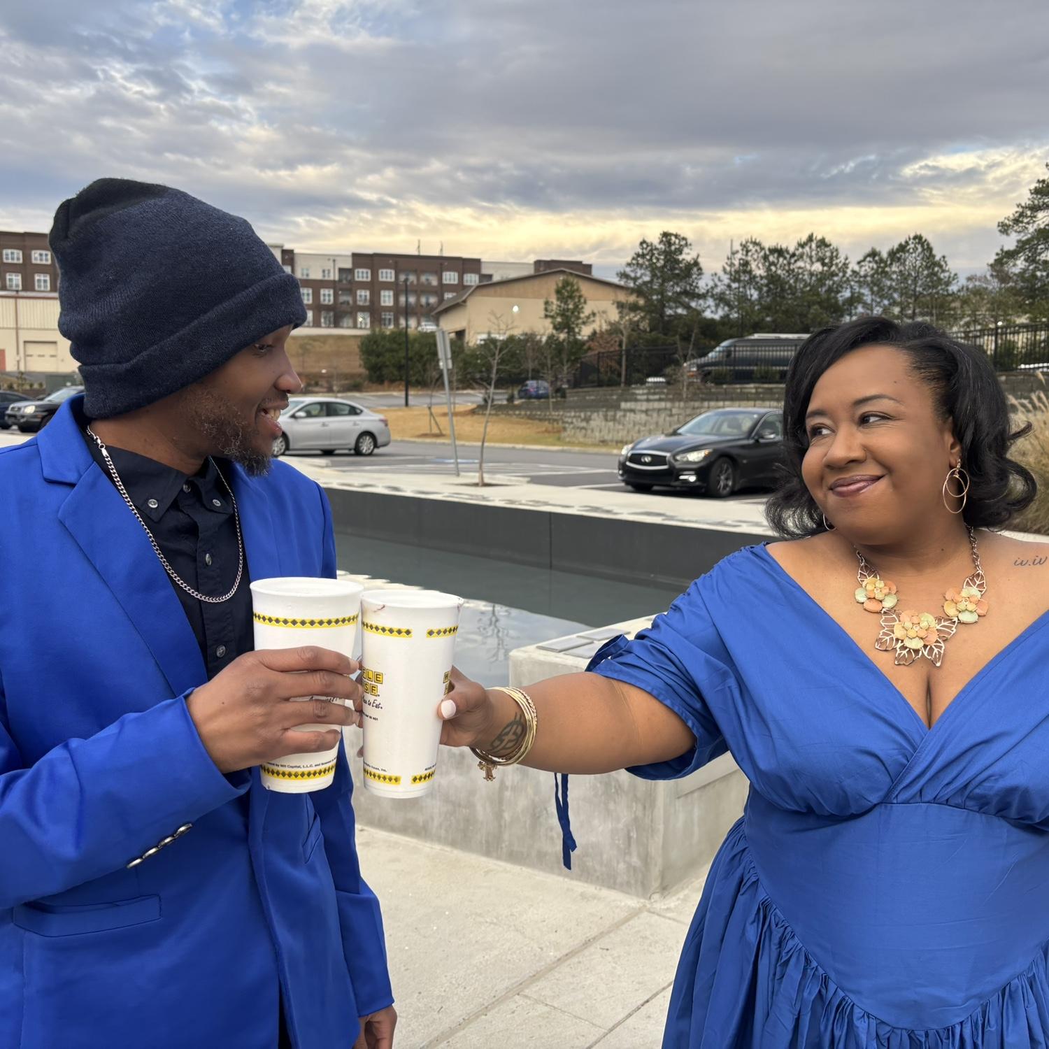 Engagement photos BTS