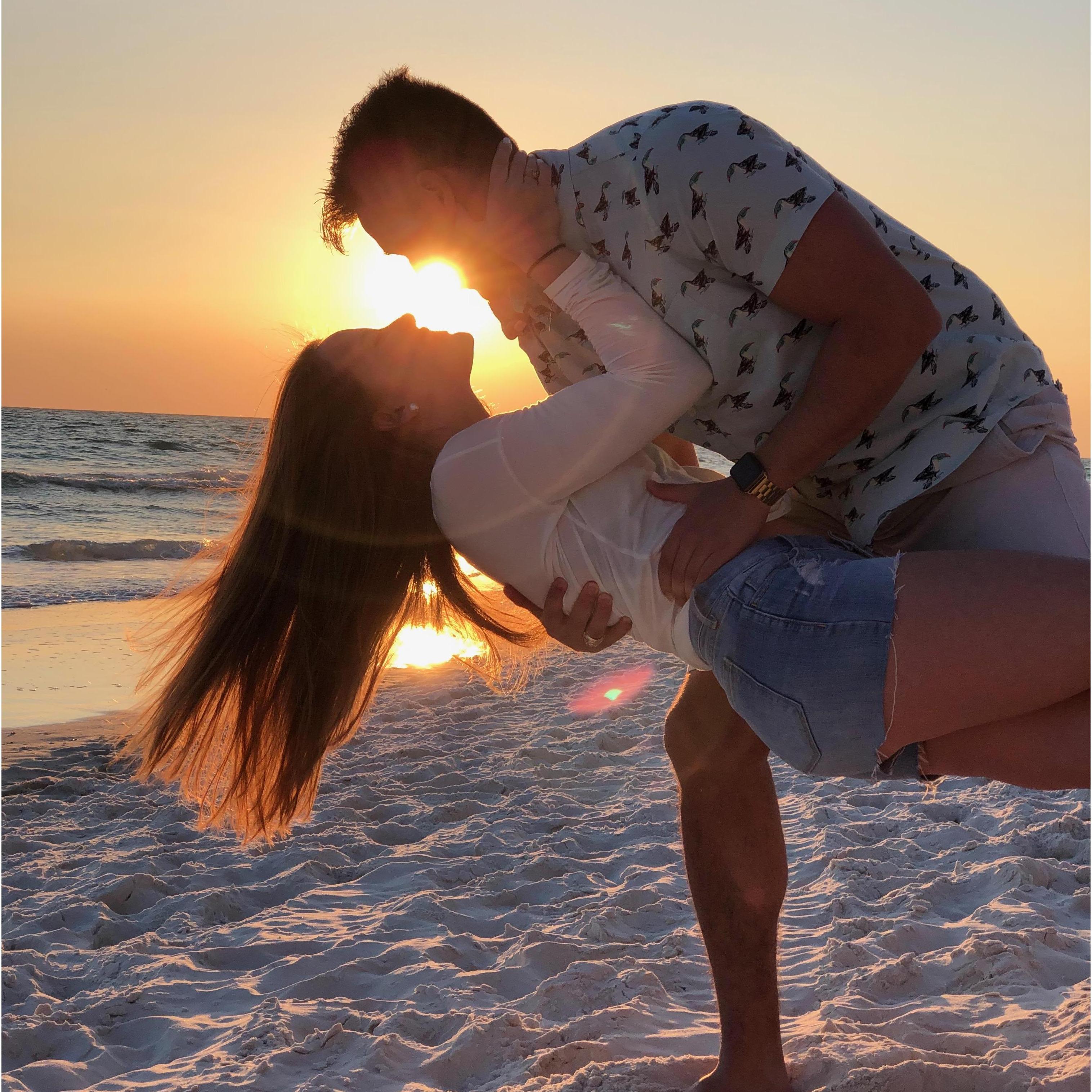 First time at the beach together