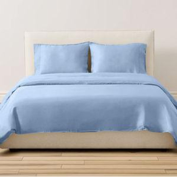 King/King Cal Eucalyptus Duvet Cover in Chambray | Buffy