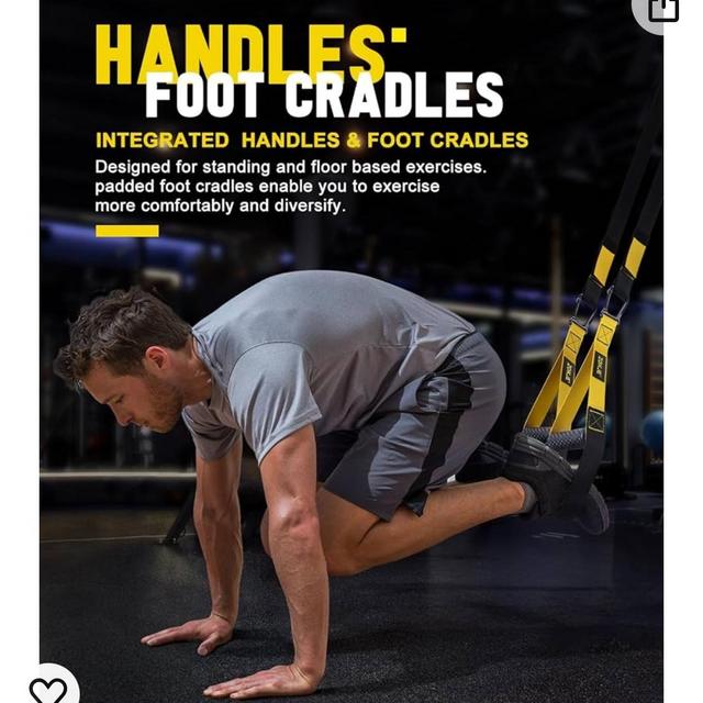 Home Resistance Training Kit, Bodyweight Resistance Straps for Full-Body Workout, 2 Adjustable Workout Straps with Handles, Door Anchor, Supports Up to 500Lbs, All-in-ONE Home Gym Equipment