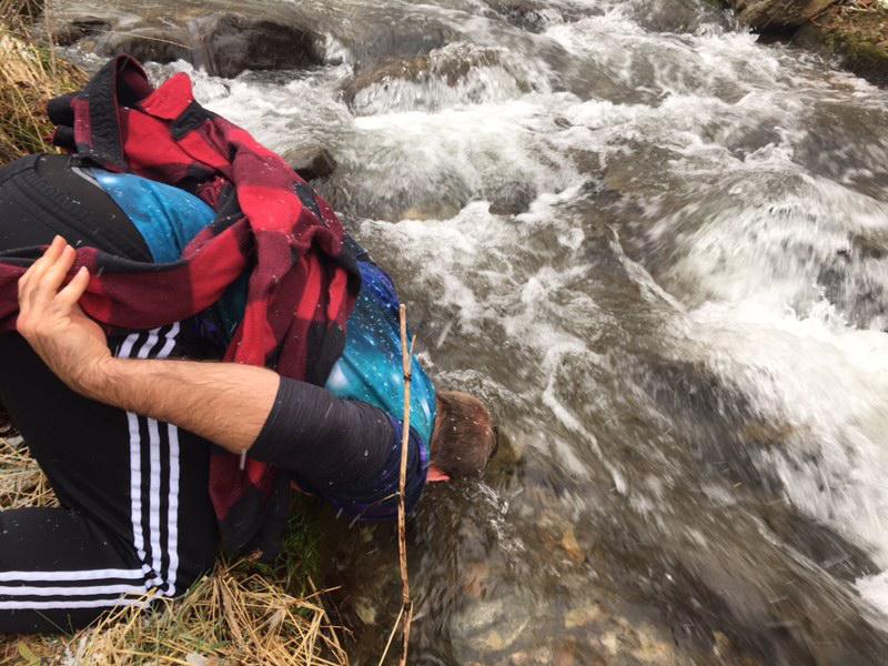 Taking the big plunge… into freezing water.