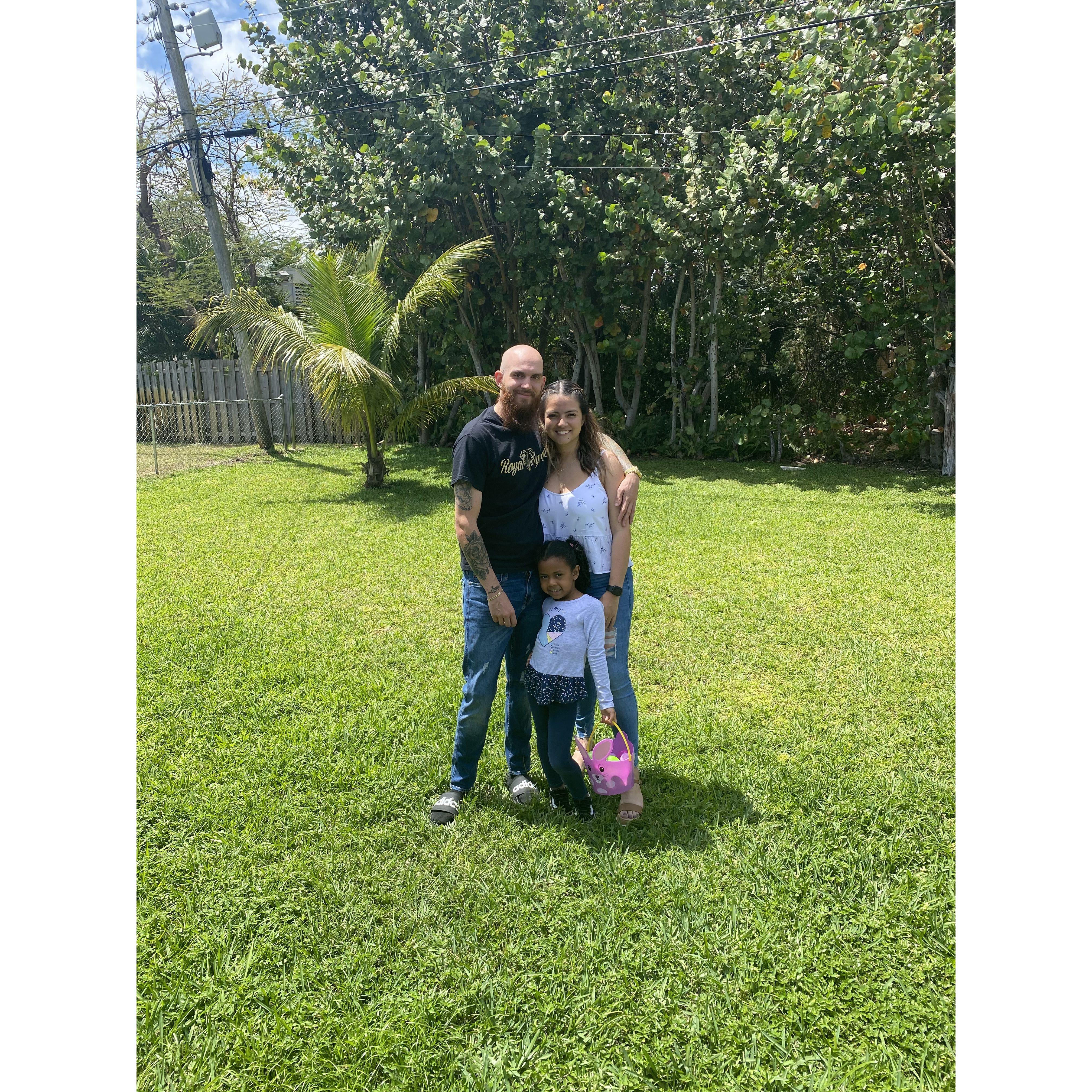 Our first Easter together. Bella had a lot of candy.