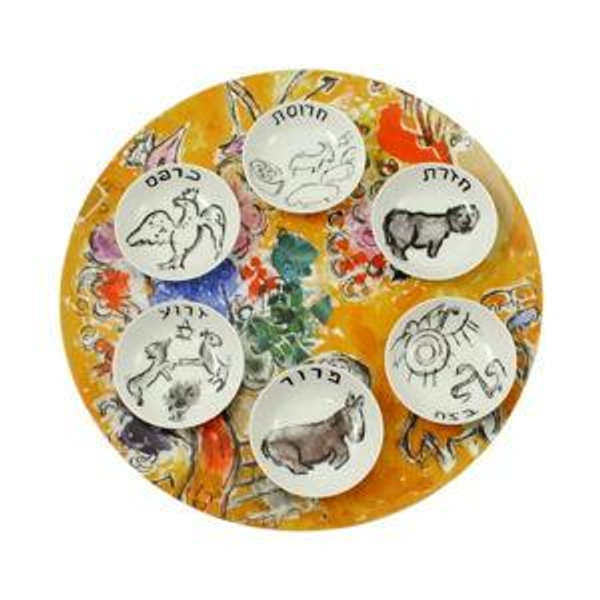 Chagall Seder Plate Set by Bernardaud