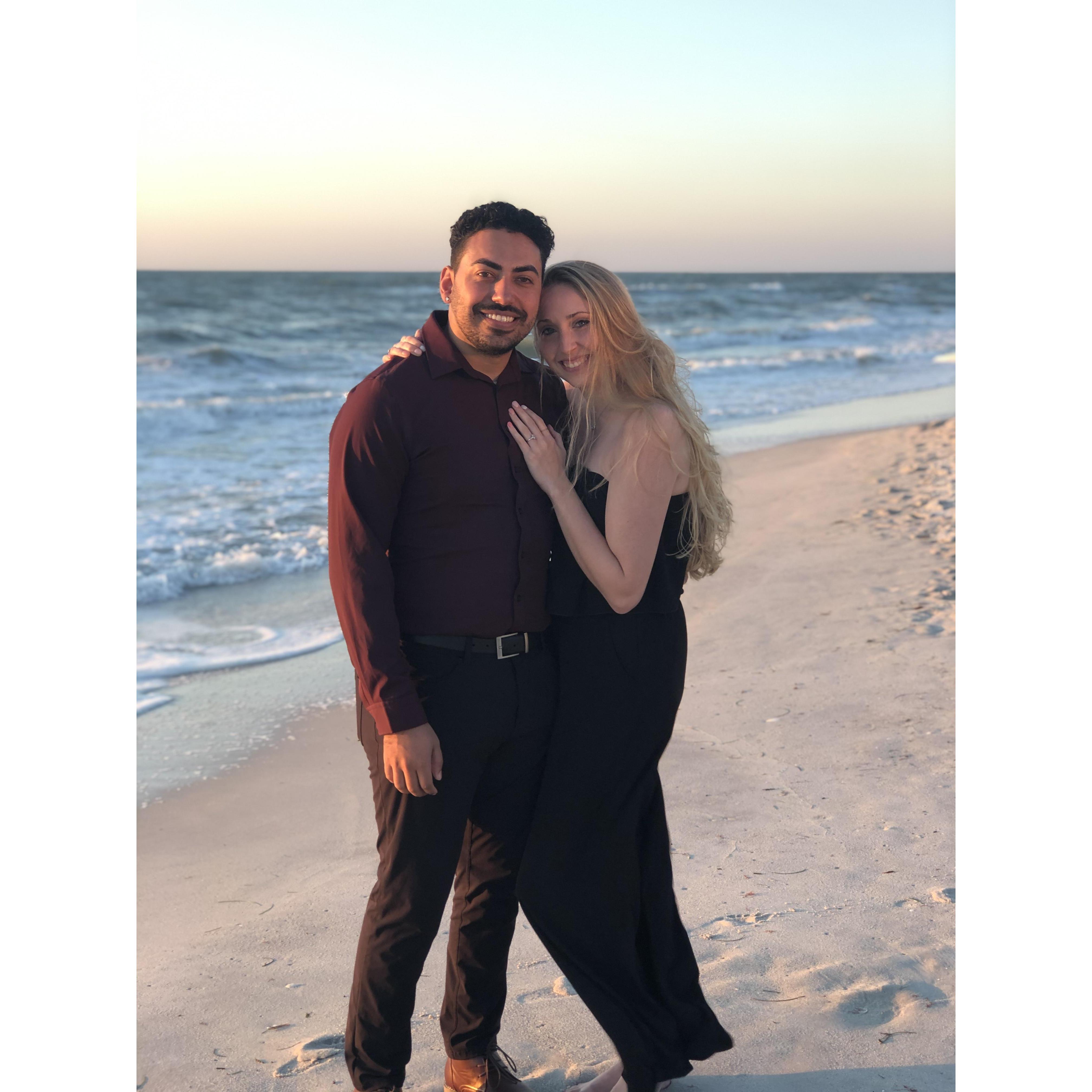 He proposed.  She said yes! November, 2019