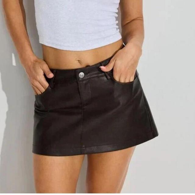 Brynn Faux Leather Micro Skort