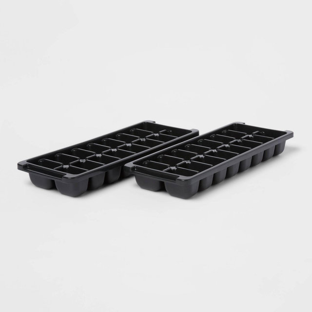 Plastic 2pk Ice Tray Black - Room Essentials™