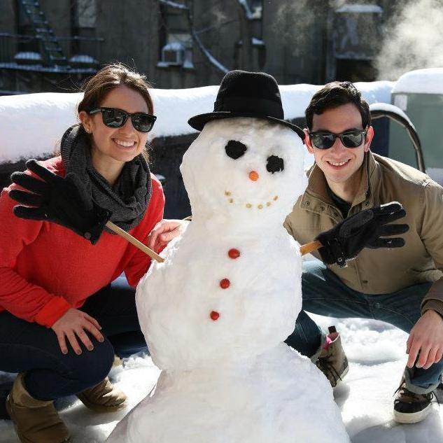 Arthur, our first snowman, was born in Astoria in 2013. He melted that year too.