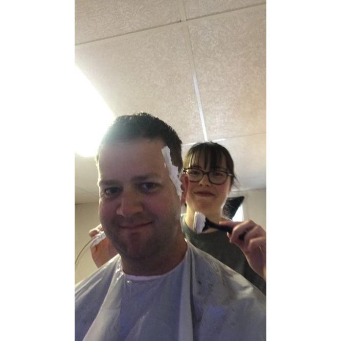 Mike was loving challenging his perfectionist girlfriend to buzz his hair during the pandemic!