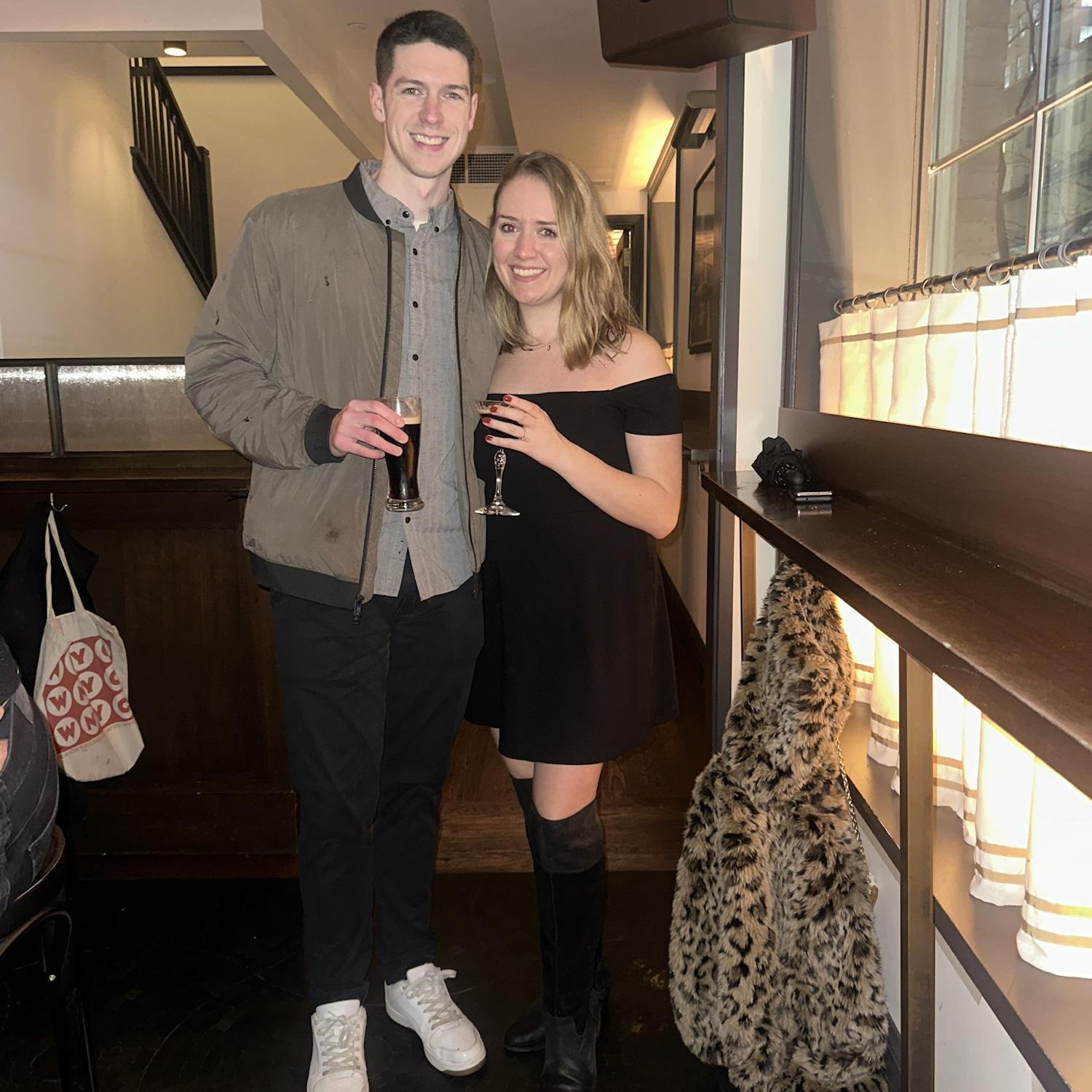 Engagement night in NYC! Went to a bar that the SNL cast often frequents.
