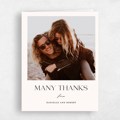 Beige Typography Wedding Thank You - Hilltone Photo