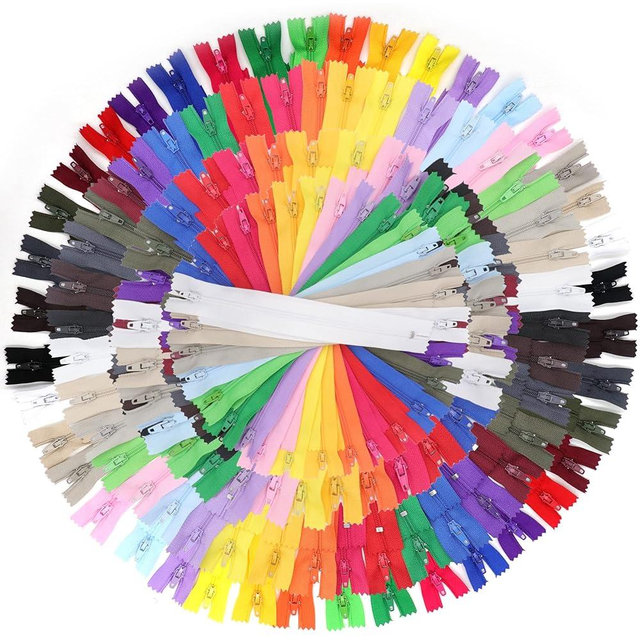 YAKA 80pcs 7 Inches 9 Inches 12 Inches 16 Inches Mixed Nylon Coil Zippers Colorful Sewing Zippers for Tailor Sewing Crafts, 20 Colors