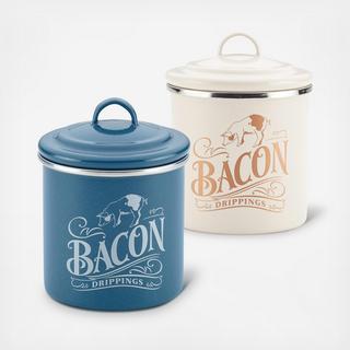 Bacon Grease Cans, Set of 2