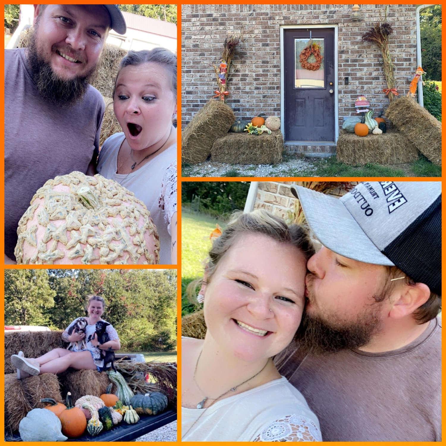 Ben helped me decorate for fall!
