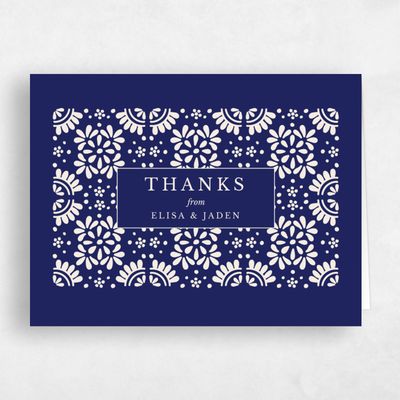 Blue Boho Wedding Thank You - Cabrillo Bloom