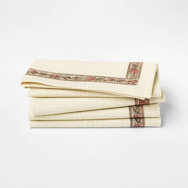4pk Floral Napkins - Threshold™ designed with Studio McGee