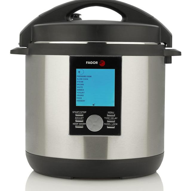Fagor LUX LCD Multi-Cooker, 8 Quart - Digital Pressure Cooker, Slow Cooker, Rice Cooker and Yogurt Maker with 33 Cooking Programs - Stainless Steel - 935010063