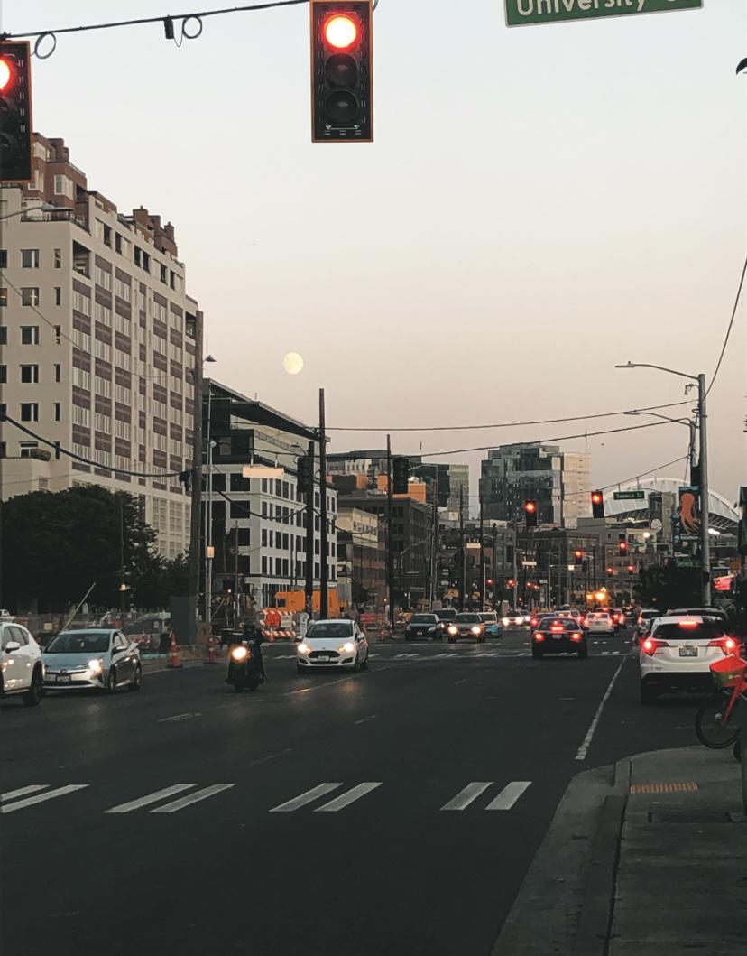 Almost the full moon in Seattle :)