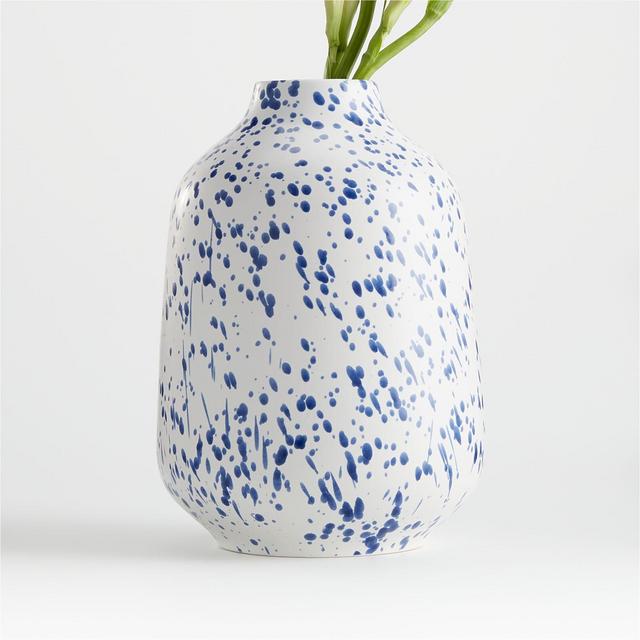 Alya White Speckled Vase