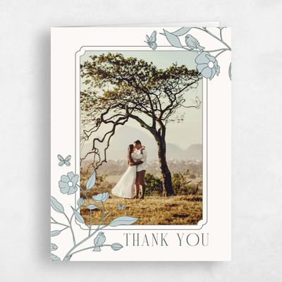 Blue Photo Wedding Thank You - Isabeau Photo