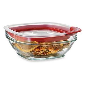 Rubbermaid® 2.5 Cup Square Glass Food Storage Containers with Easy-Find Lid
