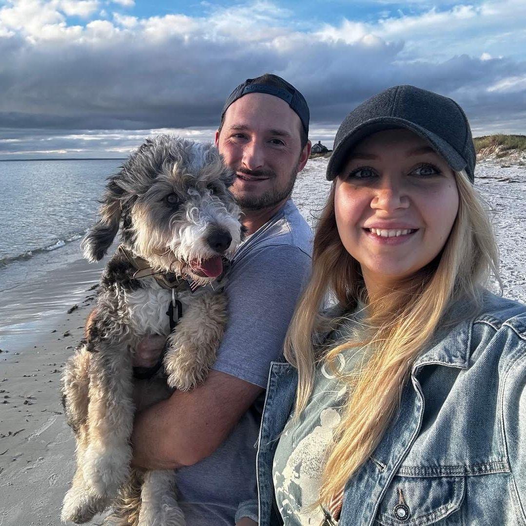 Nala's first time seeing the ocean! Massachusetts, October, 2024