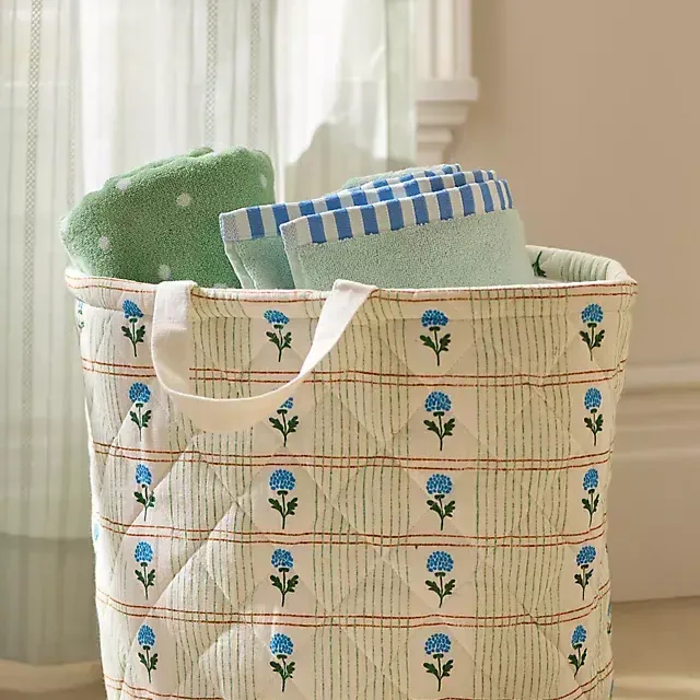 Quilted Block Print Basket