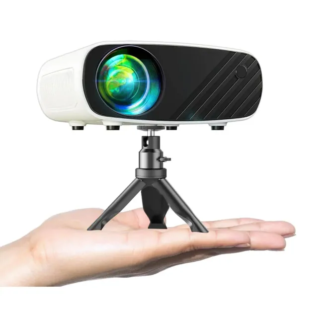 ELEPHAS Mini Projector 1080P HD Projector, 8000L Portable Projector with Tripod and Bag, Movie Projector Compatible