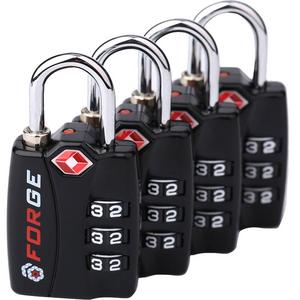 Forge TSA Luggage Locks - Open Alert Indicator, Easy Read Dials, Alloy Body