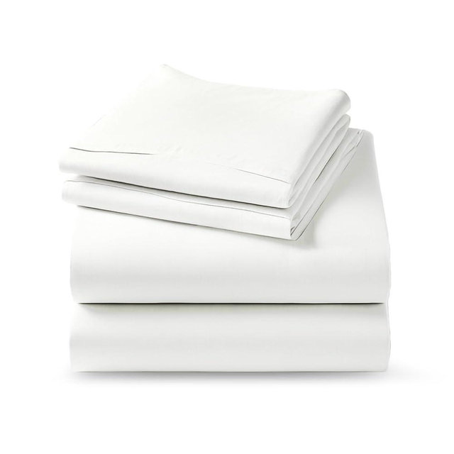 Dormeo SnowTek Premium Queen Bed Sheets Set, Luxuriously Soft Cooling Bamboo Rayon, Hypoallergenic, Hotel-Quality with Deep Pockets and Corner Straps - White