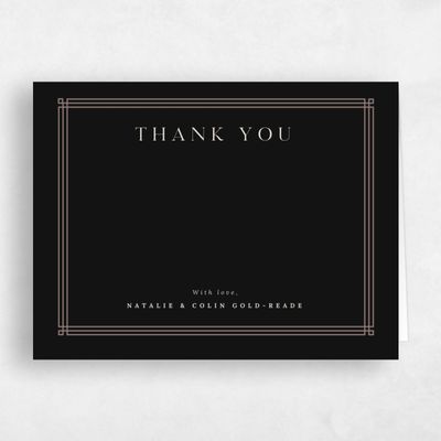 Black Typography Wedding Thank You - Sarnai Landscape