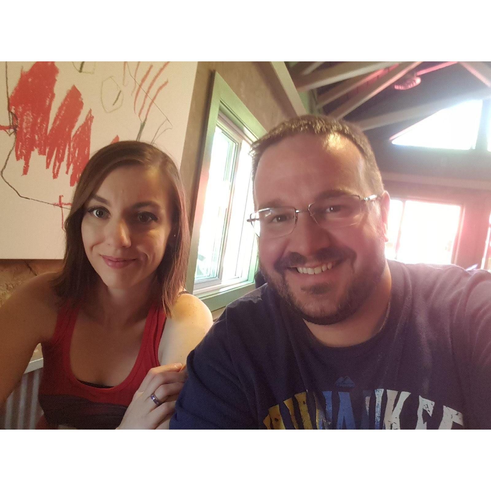One of many surprise trips Jason has taken me on! This is to our favorite pizza spot. Wild Tomato! (Summer 2017.)