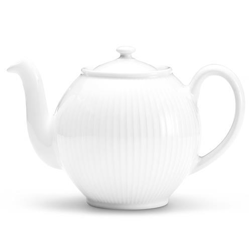 Pillivuyt Plisse Modern Classic White Porcelain Teapot