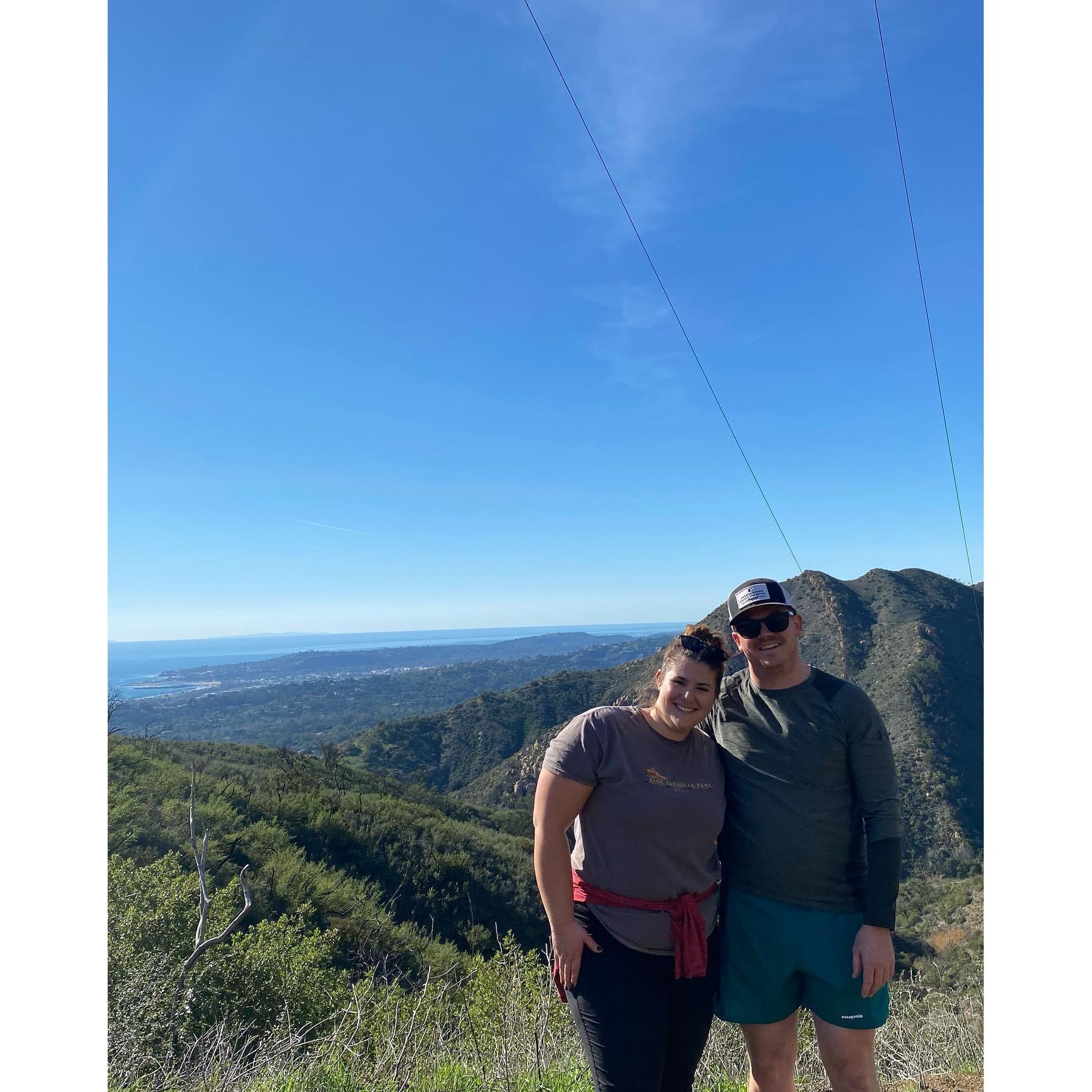 We love hiking! Spent January 1st, 2022 hiking with friends Taylor and Andrew. Views of SB behind us.