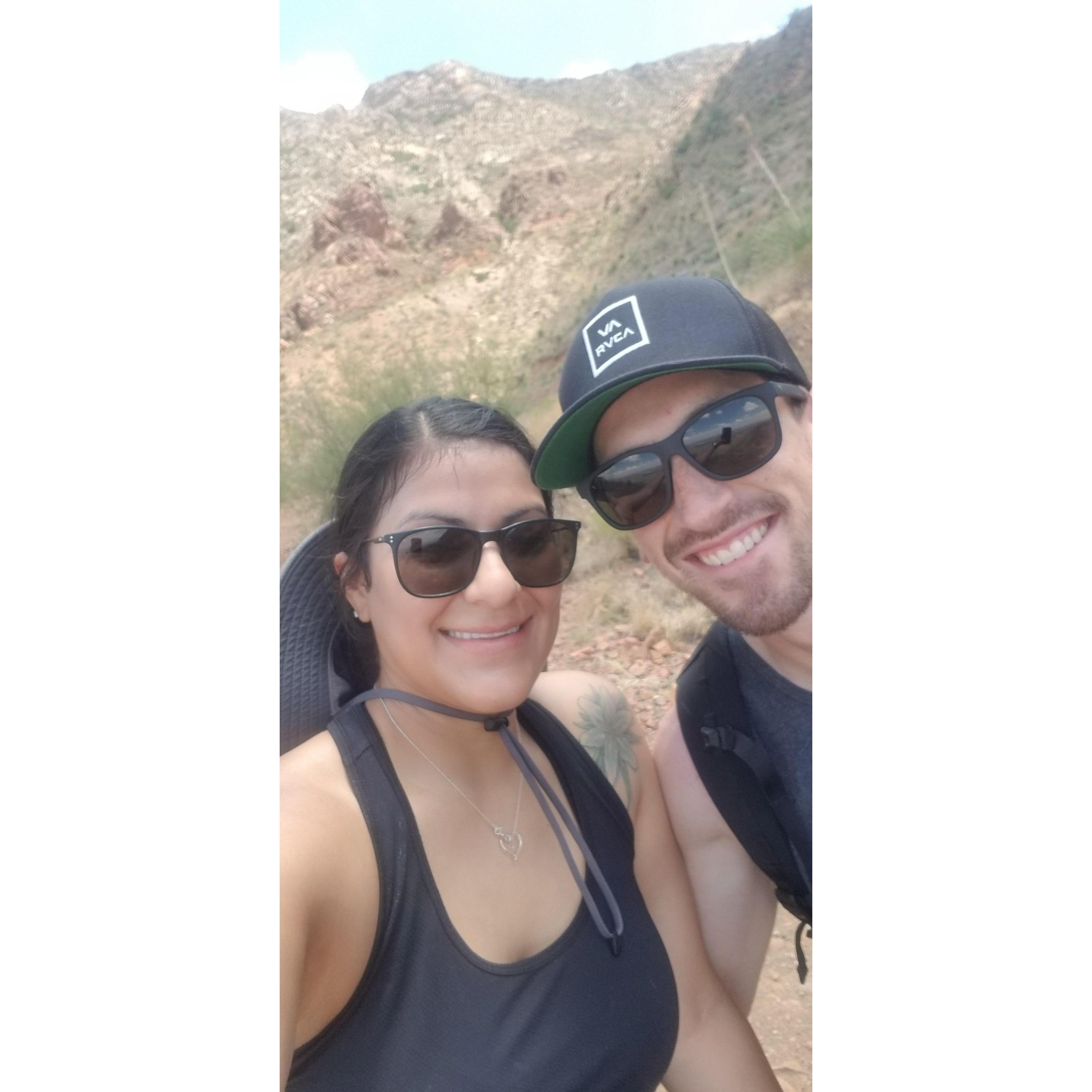 Jason's first time visiting El Paso and I made him hike the Franklin Mountains in the summer.