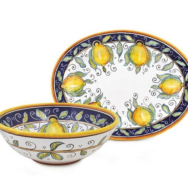 D&G Design Limoni Blu - Large Serving Bowl