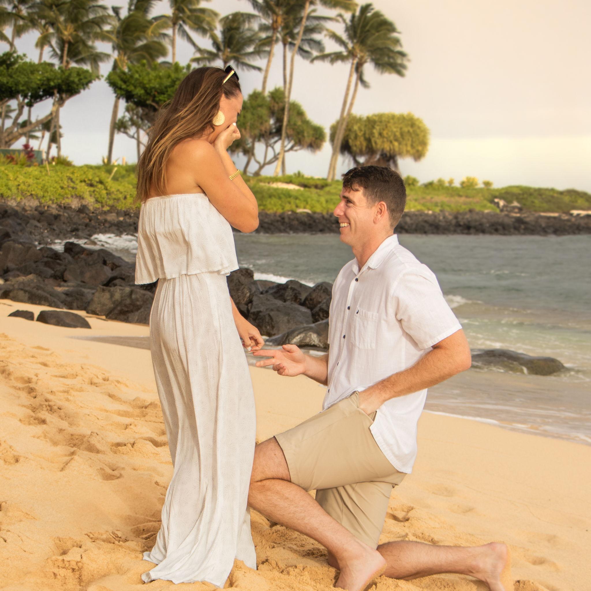 The proposal in Kauai!