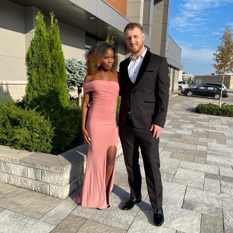 At Bentley & Lesley Njei's wedding in Toronto. (The struggle with the sun for just a photograph was real lol)