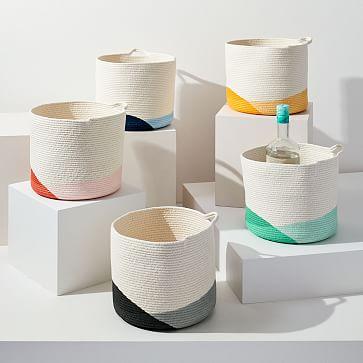 Closed Mondays Woven Bucket Baskets