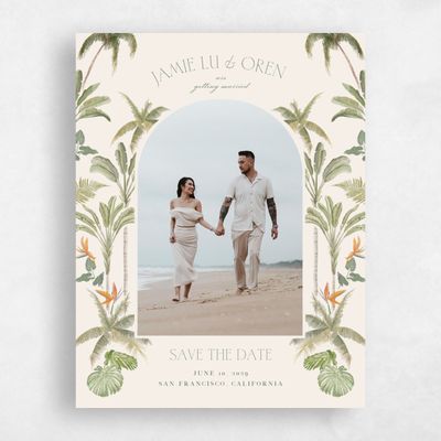 Beige Destination Wedding Save the Date - Somrig Photo