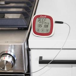 Polder Digital Touch Screen BBQ and Smoker Thermometer, Red