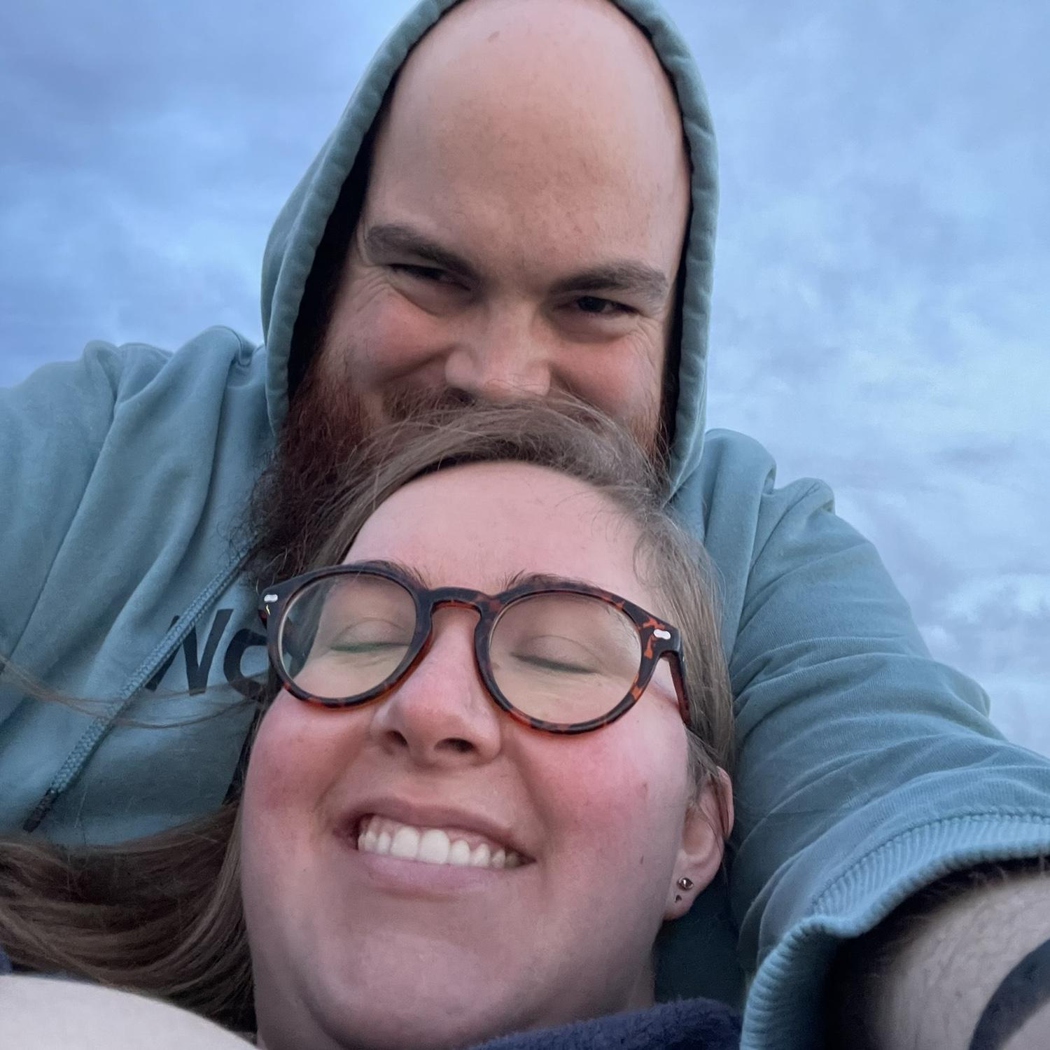 One of the first dates we had when we decided we would be "going steady." Walked around the Gathering place at sunset. I was so touched that he wanted to take photos of us.