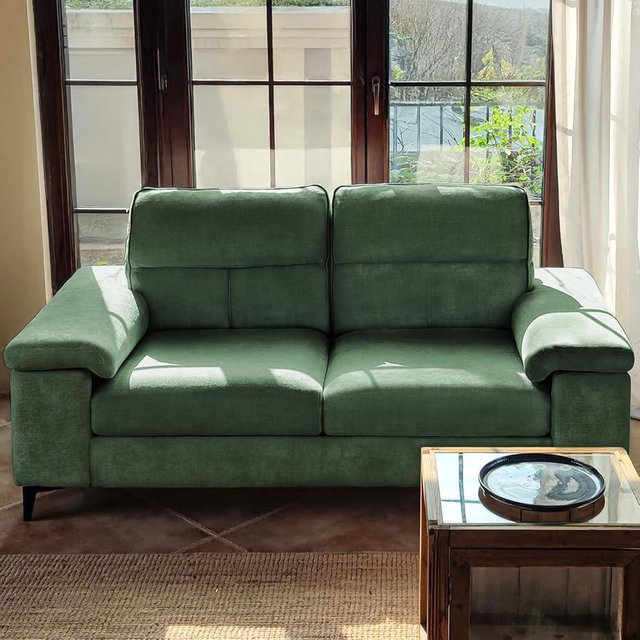 71.25" Modern Sofa Couch for Living Room, Deep Seat Sofas with 8”Cushion, Comfy 2-Seater Chenille Loveseat with Convertible Armrest, Removable Sofa Cover, High Leg(Green)