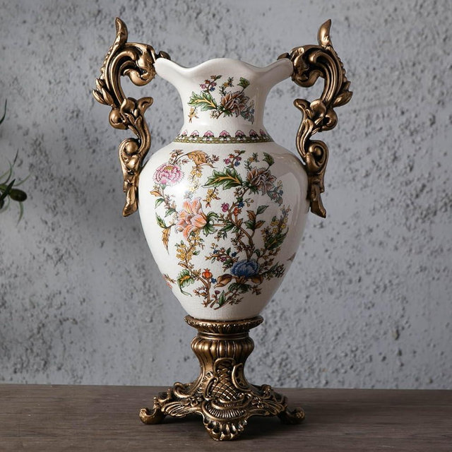 Tall Table Modern Vase,Large Ceramic Flower Vases for Shelf Home Decor,Creative Classic Pink Vase 16.5 inch,Sophisticated Vessel for Decorative Branches and Dried Flower. (Prosper Glory)