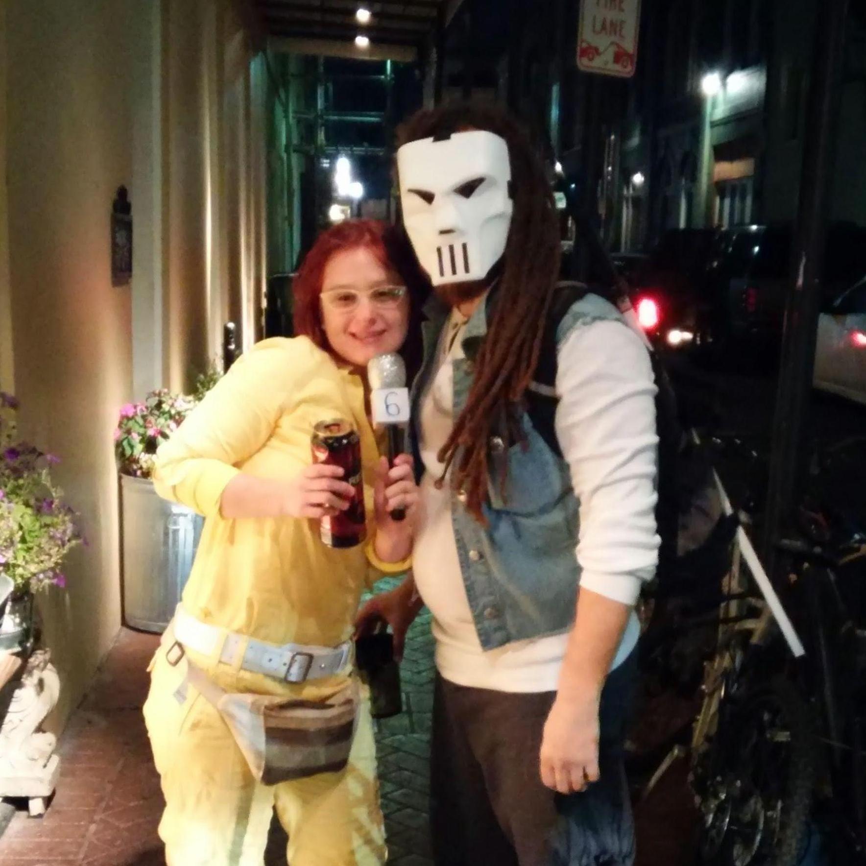 April O' Neal reporting live with Casey Jones