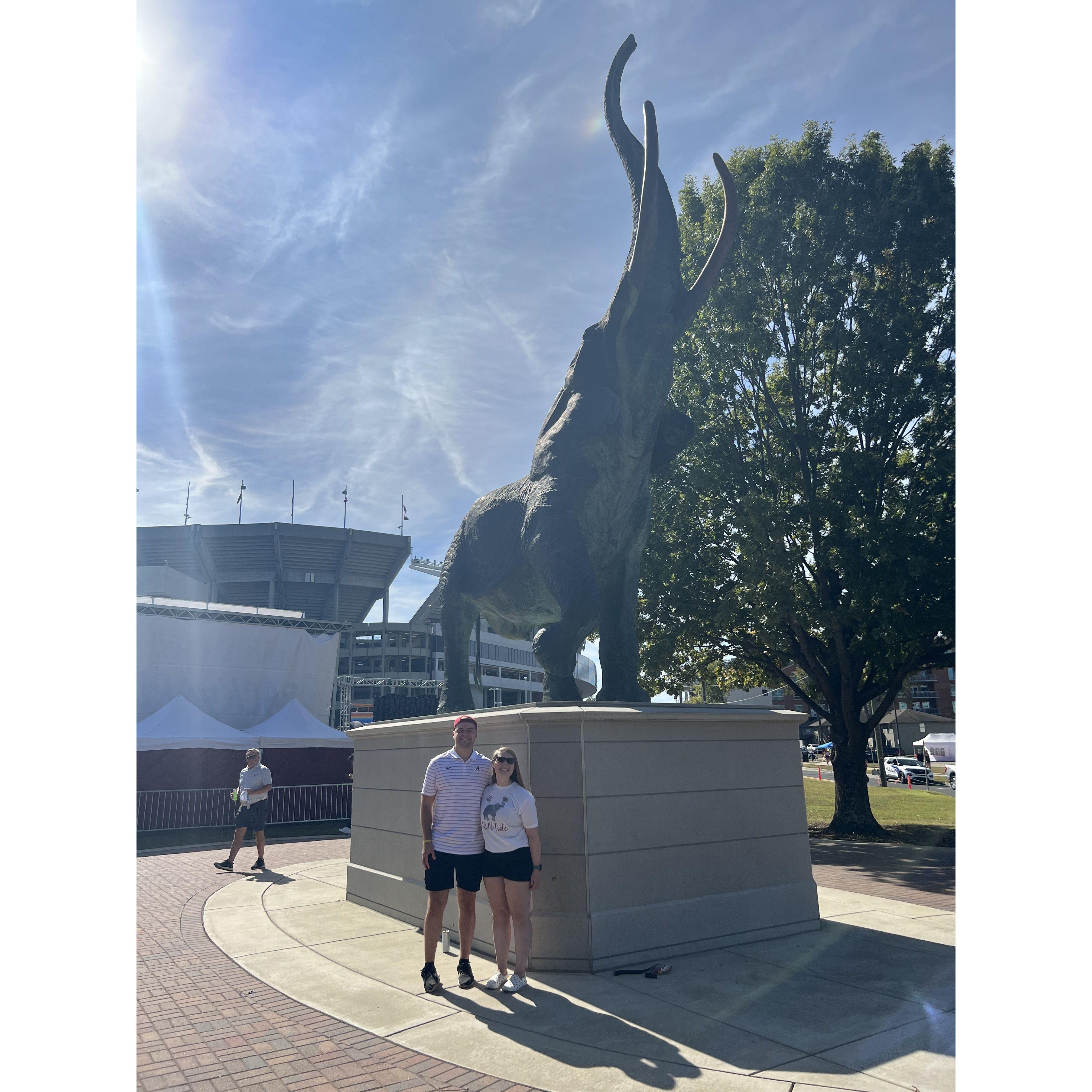 We went to Tuscaloosa, AL for our first college football game together. It was a rivalry game against Tennessee and the fans were crazy!