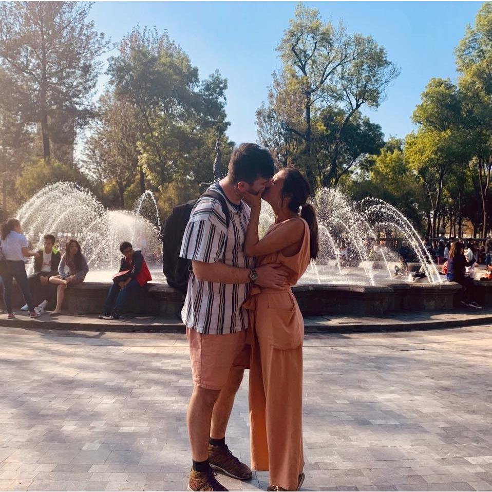 Mexico City just before the pandemic hit celebrating our engagement, Feb. 2020